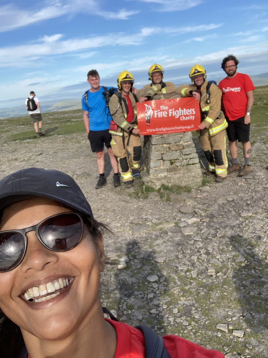 VijyaDi's tweet photo. I climbed a mountain today but our fabulous LFRS Firefighters climbed 3 in full fire kit including BA! 👏🏼 #firefightercharity #3peakschallenge #theysmashedit https://t.co/xxbYF5unna