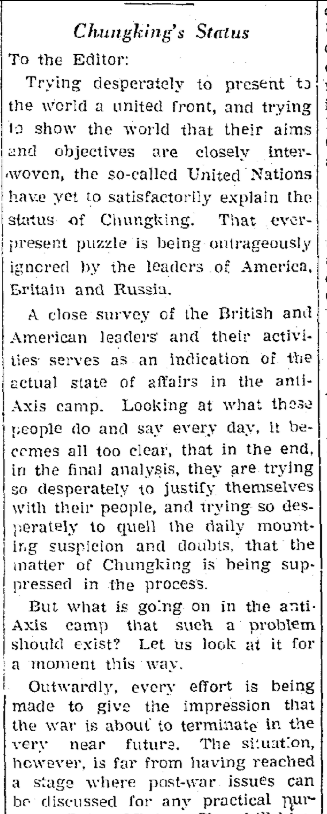 A big proportion of letters to editor of Nippon Times were focused on criticizing the "anti-Axis" camp's treatment of the rest of the world. Are these letters propaganda, or were they written by people who were truly convinced that the Japanese war effort's end goals were noble?