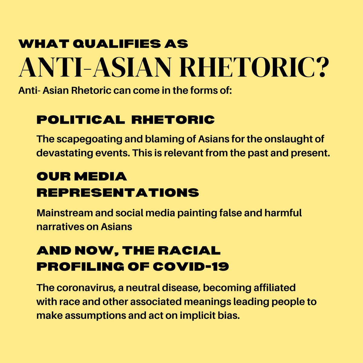 Anti-Asian rhetoric throughout American history. Today we’re covering yellow peril, Pearl Harbor, mainstream media, and Donald Trump. Scroll to read more.  (1/2) #antiasian  #asian  #AsianAmerican  #asianamericanhistory  #ushistory  #yellowperil  #media