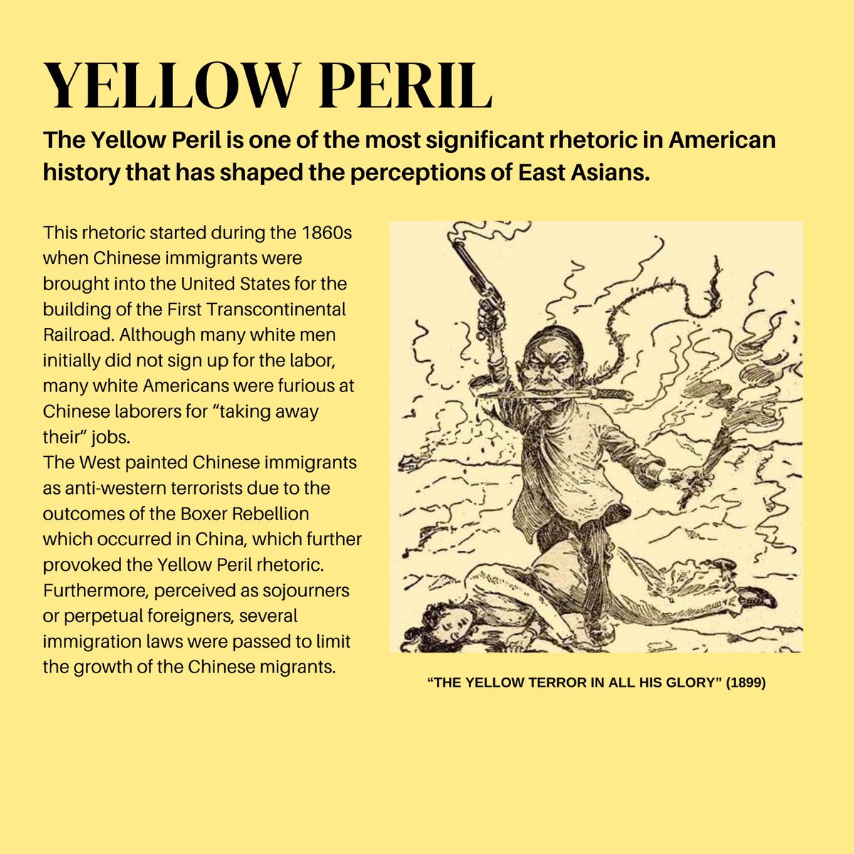 Anti-Asian rhetoric throughout American history. Today we’re covering yellow peril, Pearl Harbor, mainstream media, and Donald Trump. Scroll to read more.  (1/2) #antiasian  #asian  #AsianAmerican  #asianamericanhistory  #ushistory  #yellowperil  #media