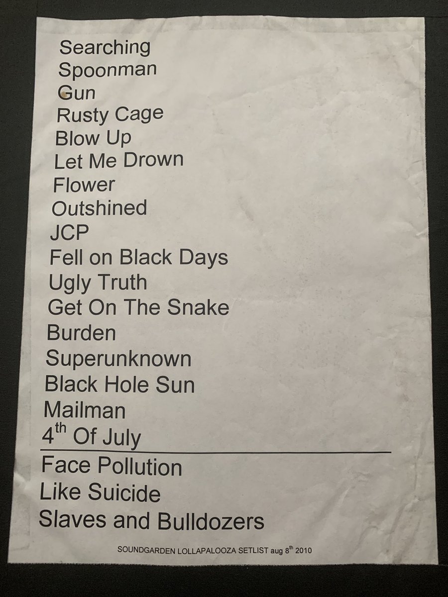 On August 8 2010 Soundgarden made their triumphant return to the Mainstage at Lollapalooza.