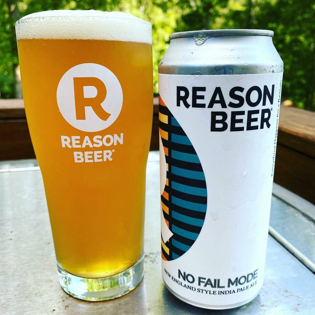 CheersVA's tweet photo. Hi, All! Here's a new #CheersVA photo! @reasonbeer - ‘No Fail Mode’ New England-Style IPA . Anyone catch the subtle game reference from the label? 🎸🦸‍♀️🦸🍺#cheersva #craftbeerva #reasonbeer #cvillebeer #cvillecraftbeer #hazyipa #craftcans #guitarhero … https://t.co/s1hQNggJjc https://t.co/k7CFE1kvpV