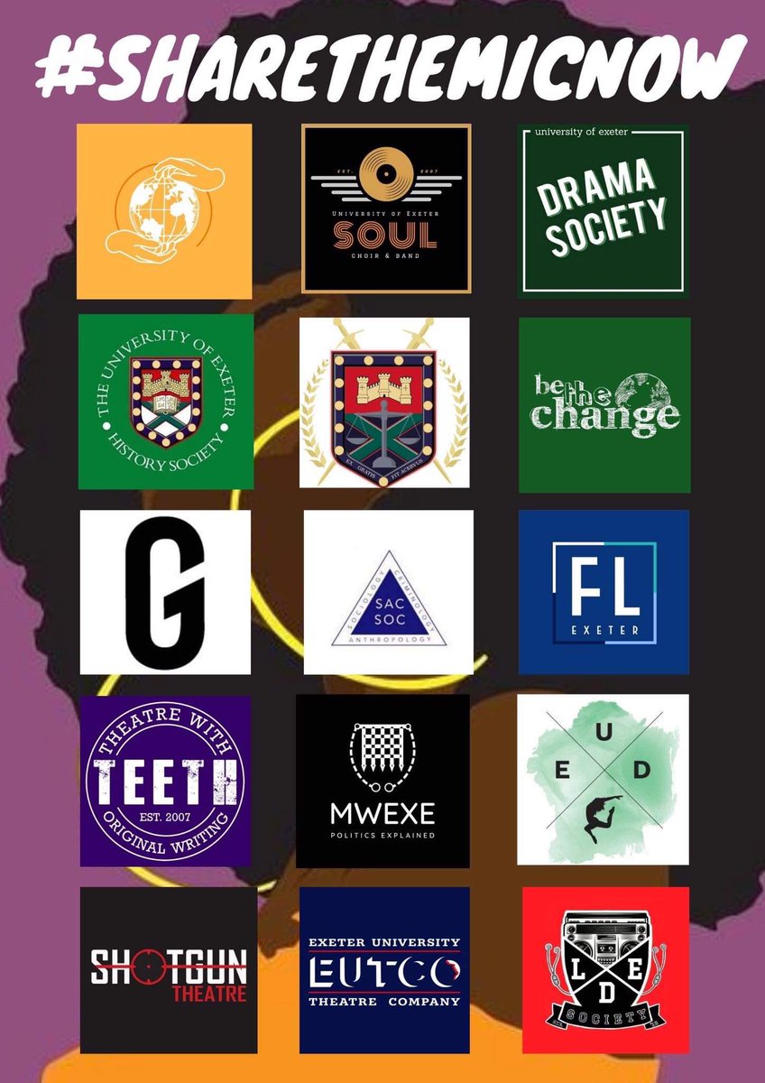 This coming week Soul Choir will be working in collaboration with <a href="/ExeterFemSoc/">Exeter FemSoc</a> for an instagram takeover aiming to amplify the voices of Black Women at Exeter. Please do stay active and involved with our social media! We're excited to finally #sharethemicnow. See ya there.✨