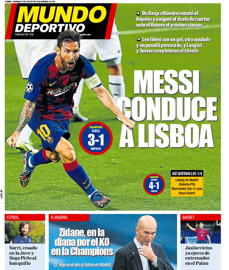 BarcaFans_fr's tweet photo. Couverture Mundo Deportivo : #Messi mène à Lisbonne https://t.co/rayvoYeRgZ