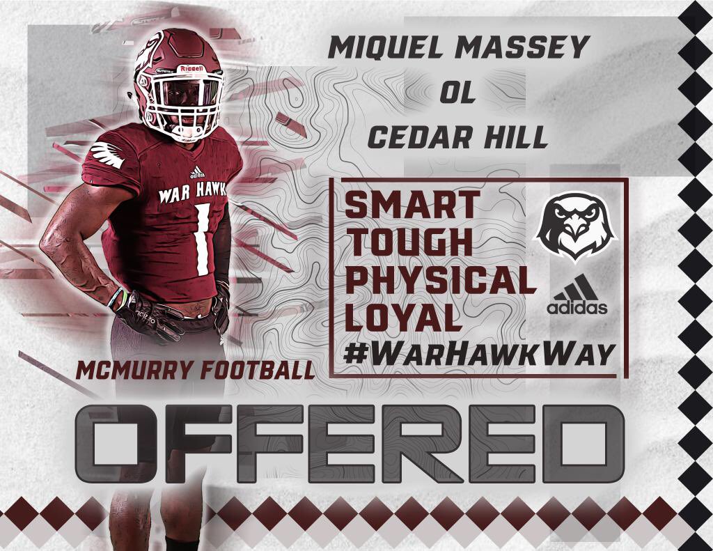 I am very blessed to have received my first official offer from McMurry university #WarHawkWay #WarHawkFaw #Blessed #Grind