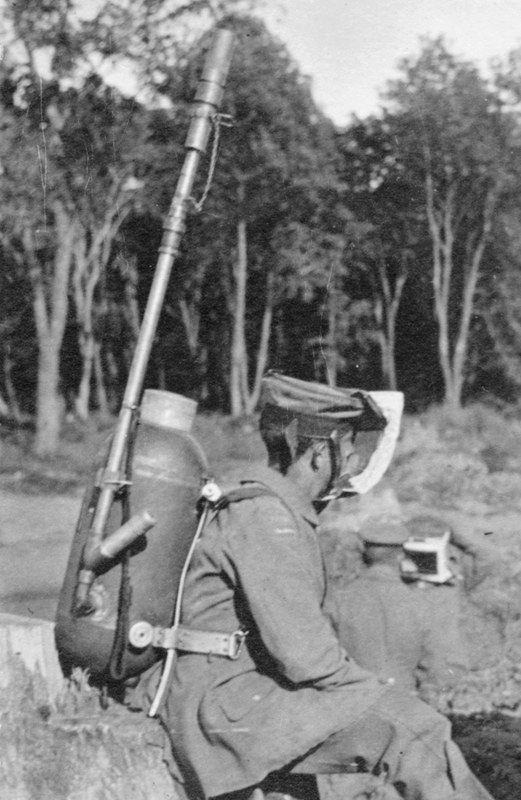 The modern flamethrower was invented by a mechanical engineer named Richard Fiedler, who was trying to build a paint sprayer.He convinced the German army to adopt his Model 1912, which was ridiculous.It had a rigid lance on a swivel joint.