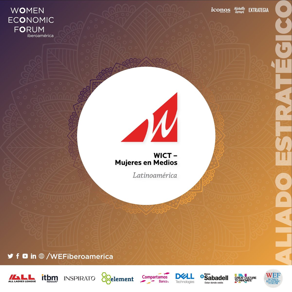 WEF Iberoamérica (@wefiberoamerica) on Twitter photo Gracias a <a href="/WICTMexico/">The WICT Network: LATAM</a> por sumarse a nuestra lista de aliados estratégicos en el #𝗪𝐄𝐅𝐈𝐛𝐞𝐫𝐨𝐚𝐦𝐞́𝐫𝐢𝐜a.
Regístrate en WEFiberoamerica.com y sigue nuestro evento virtual el próximo 𝟐𝟓, 𝟐𝟔 𝐲 𝟐𝟕 𝐝𝐞 𝐚𝐠𝐨𝐬𝐭𝐨.
¡Te esperamos! Gracias a <a href="/WICTMexico/">The WICT Network: LATAM</a> por sumarse a nuestra lista de aliados estratégicos en el #𝗪𝐄𝐅𝐈𝐛𝐞𝐫𝐨𝐚𝐦𝐞́𝐫𝐢𝐜a.
Regístrate en WEFiberoamerica.com y sigue nuestro evento virtual el próximo 𝟐𝟓, 𝟐𝟔 𝐲 𝟐𝟕 𝐝𝐞 𝐚𝐠𝐨𝐬𝐭𝐨.
¡Te esperamos!
