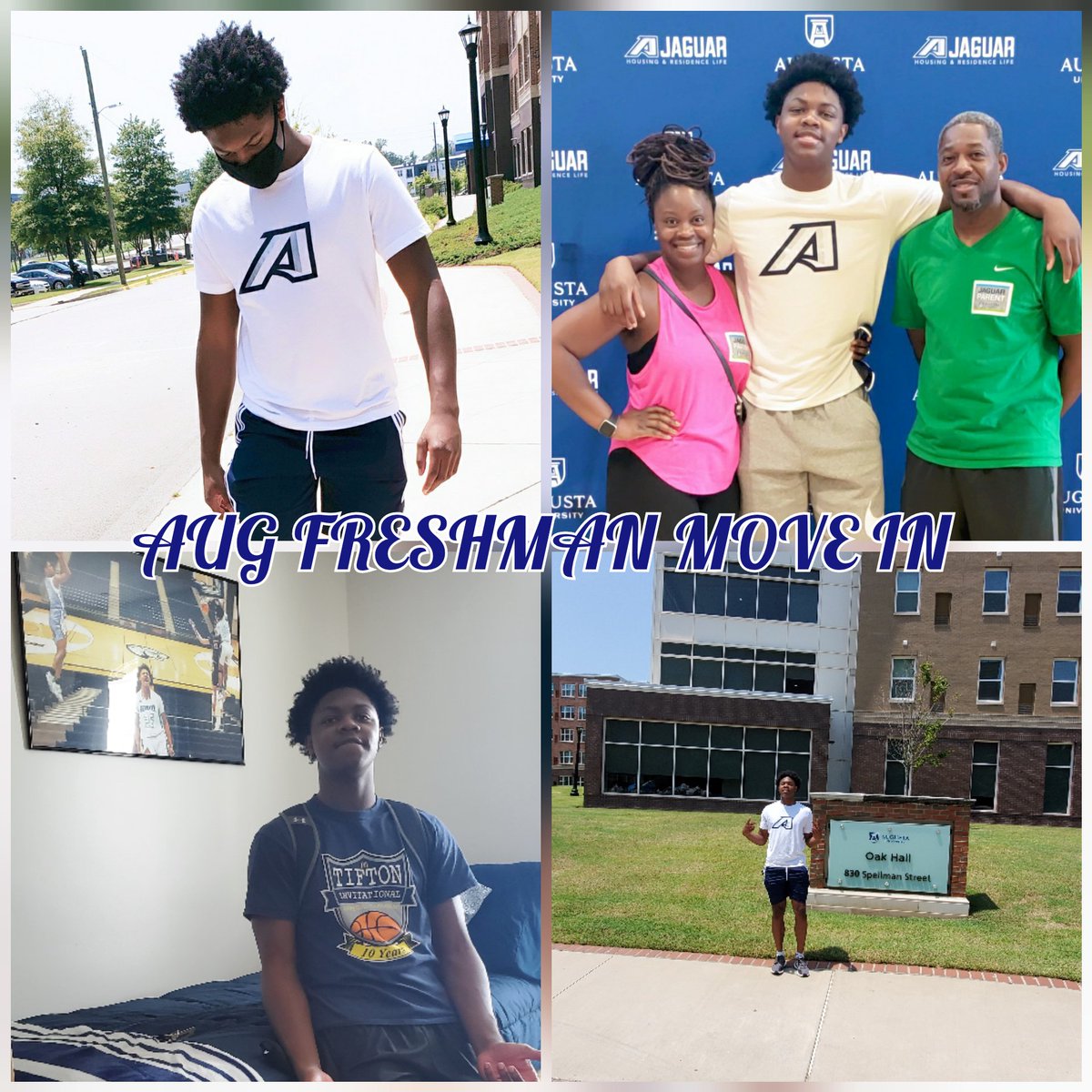 ktmoney20's tweet photo. It's official, my boy @AdonnisTolbert moved in today. @AugBball @AUG_University @AUG_MBB @AugustaJags I'm extremely proud and ready to see where this journey takes you!! Keep God first and stay true to you!! #GOJAGS https://t.co/QKKUyHpqAP