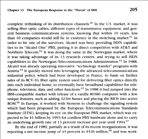 I'm not exactly sure when Alcatel bought it from ITT, but the article "Technology Transfer Programme for the 5200 BCS Digital PABX," in the International Journal of Technology Management came out in 1988 and it may be referring to the transfer of this tech from ITT to Alcatel.