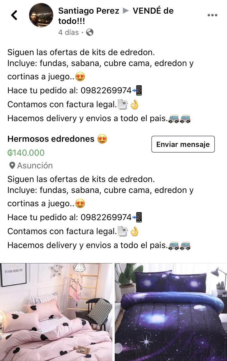 lalychuchi's tweet photo. Buenas me dan una mano gente para denunciar a este señor... es un estafador ! En el Facebook publica que vende edredones y vi ahora que otras cosas más... pero una vez que le haces la transferencia te bloquea ! @lakooks @Bibilando @flogismondi @aisman6 https://t.co/nJBGoubX9Q