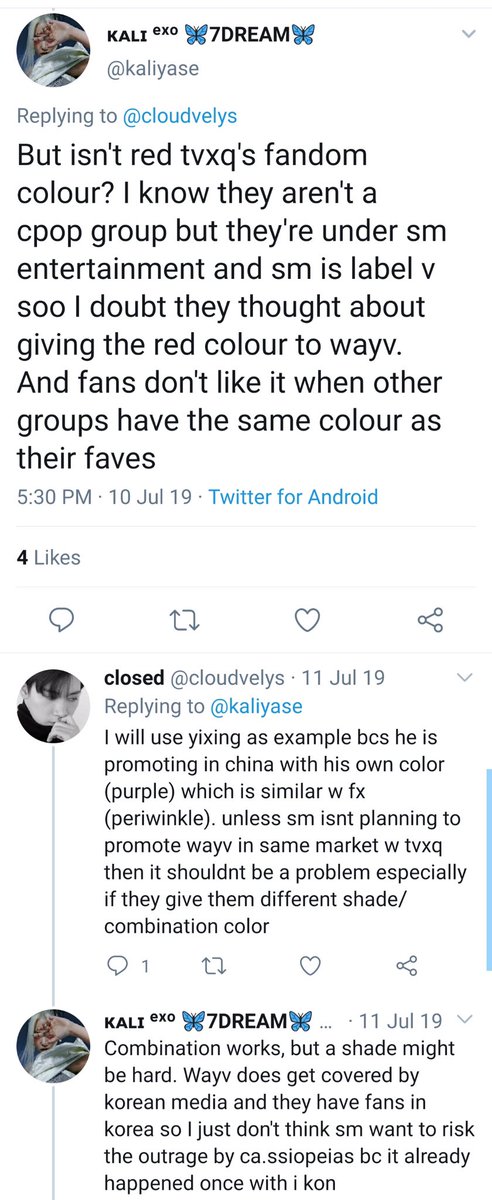 Even worse: When TVXQ! fans spoke out about WayV using their fandom color for an agenda, separatists ignored what was said, undermined Cassies who were angry, and made a joke out of the whole thing.