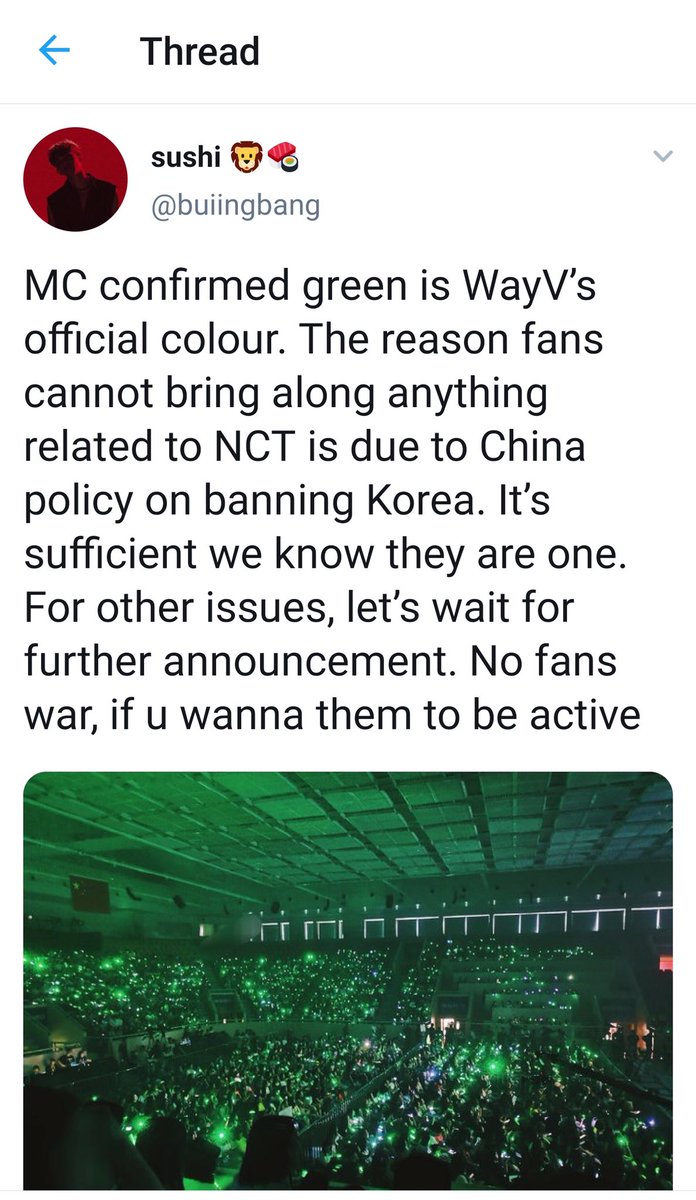 A fandom color represents unity. If WayV’s color has been announced as green, then it’s definitely green. No amount of denial can change that. Going against the color not only offends a senior fandom, but it can create unnecessary fanwars.