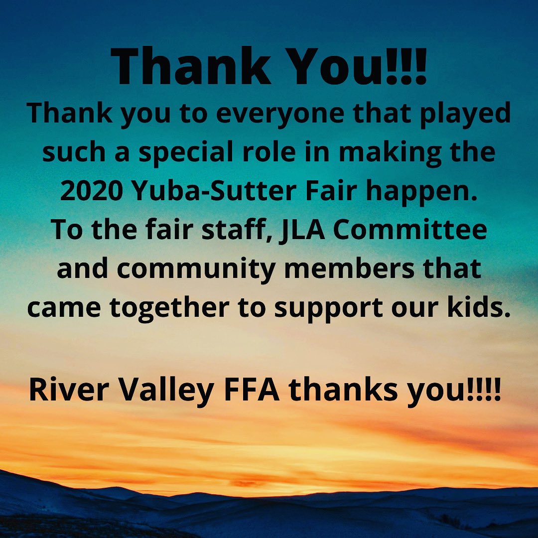 We are thankful to be part of such a supportive and wonderful community.  We can’t wait for the 2021 Yuba Sutter Fair!