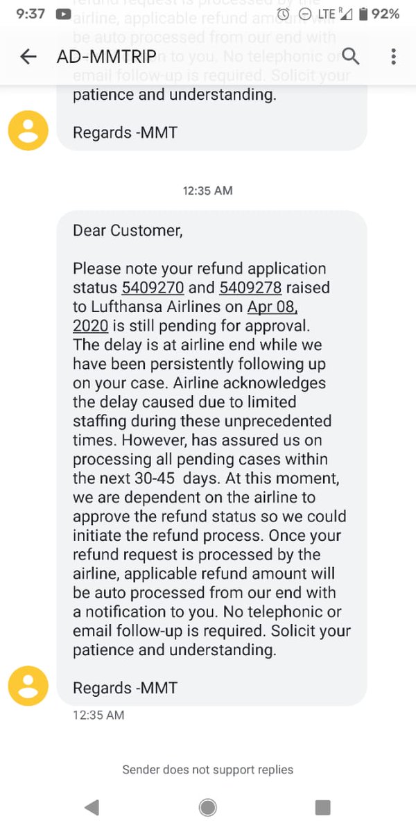 Poetypes's tweet photo. @makemytripcare Team, >4 months for initiating a refund! Is there no way this can be expedited/handled better? https://t.co/zHSN2tLZE7