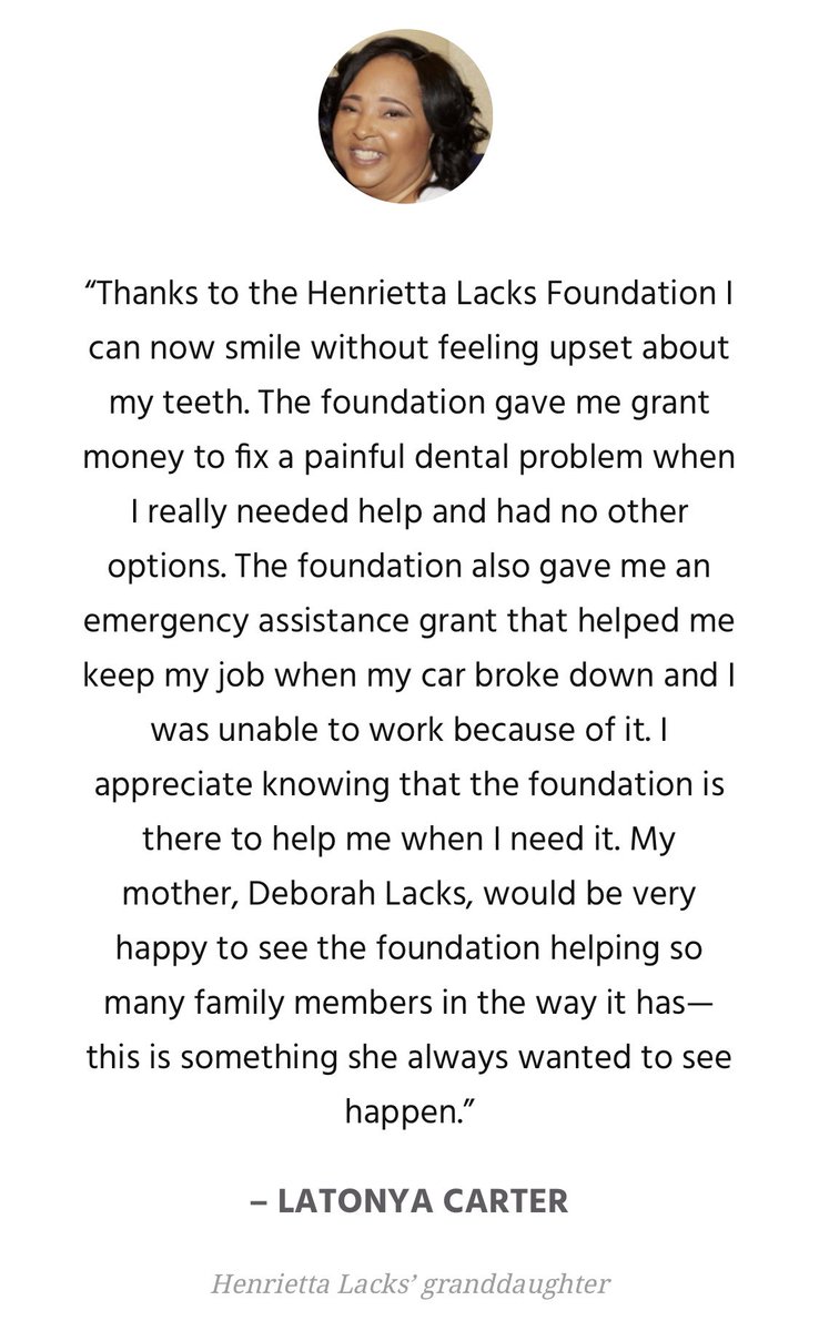 The Henrietta Lacks Foundation tweet media
