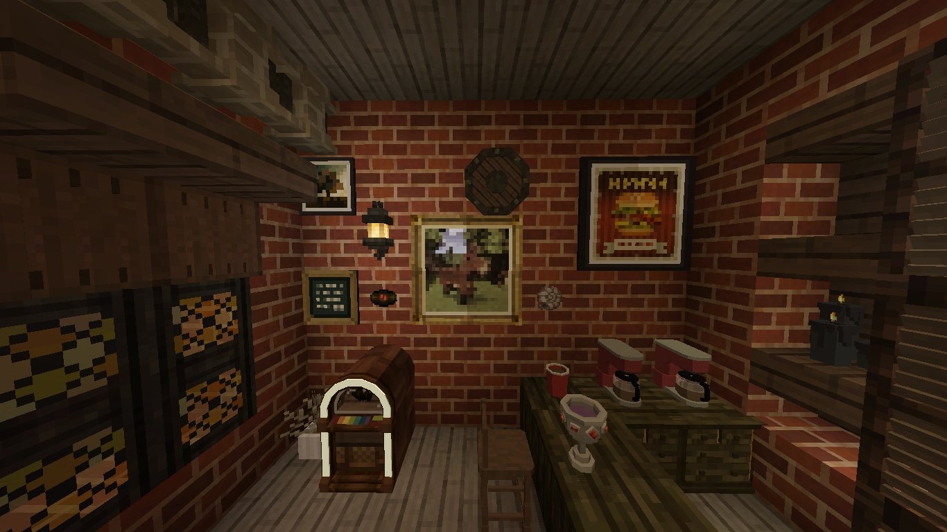 Vi vian - MINECRAFT on Twitter: "- Late Night Bar - Aesthetic interior  design In LATE NIGHT BAR🍂💵 Tutorial Link ：https://t.co/1L7ZMtpZBF # minecraft #aesthetic #design #interior #build #bar #我的世界#室内设计#