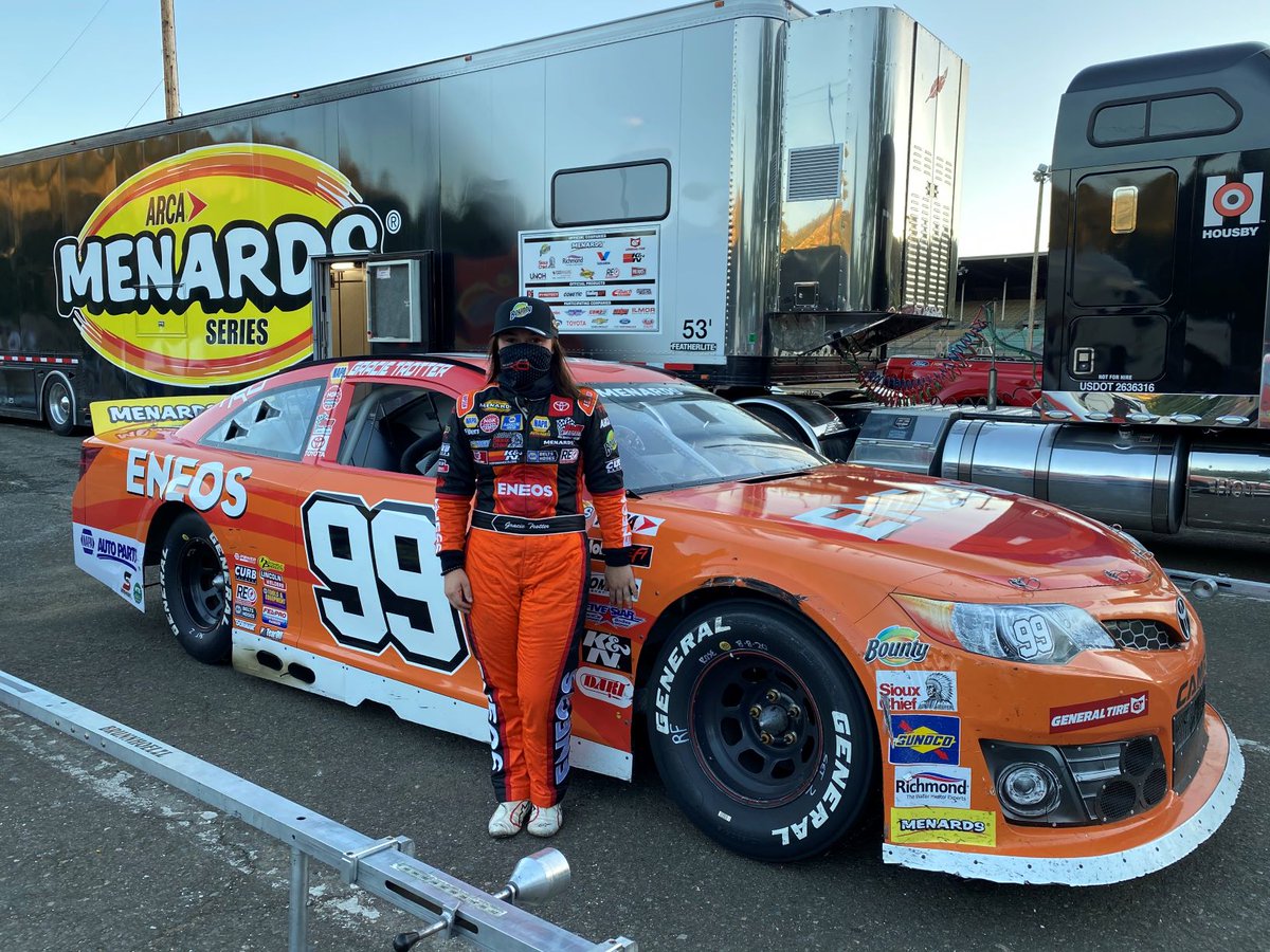 BMR_NASCAR's tweet photo. . @gracietrotter11 Grabs Career Mark With 2nd At Roseburg
https://t.co/onGpifrsRX
Second Race Of #ARCAWest Doubleheader Weekend https://t.co/92H0TtgSWa