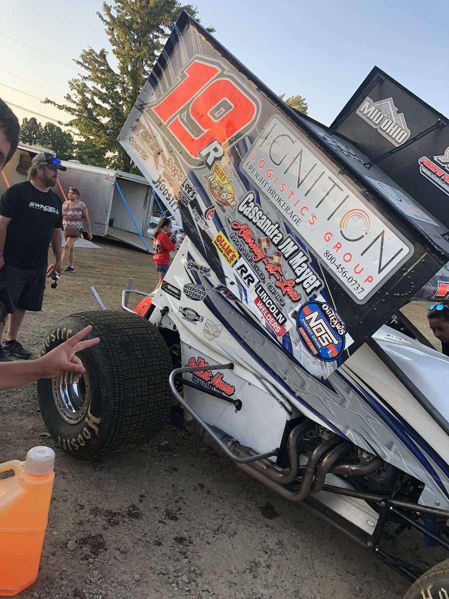 @Jordan_Ryan19 finished 3rd in the heat will be starting 7th in the feature from the redraw <a href="/wcsohio/">Wayne County Speedway</a>
