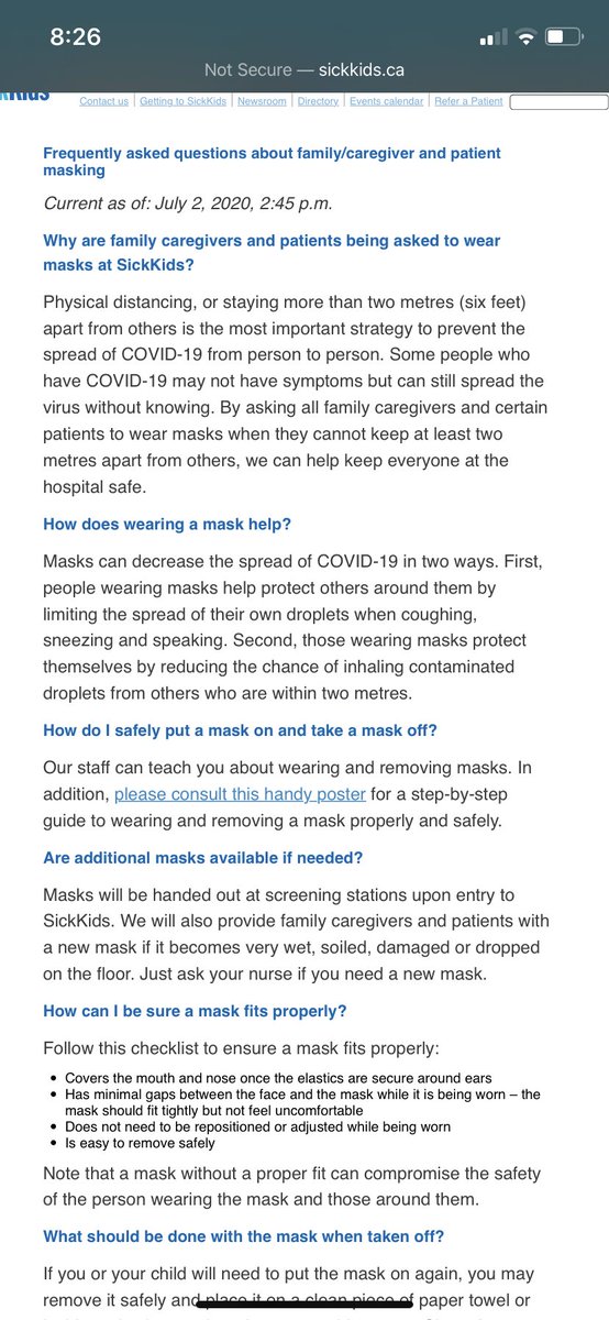 So as a reviewer, I’m going to take away points for this study focussing on a question that nobody is really asking (except apparently at sickkids, and even there not seriously, since they’re requiring children to wear masks in their hospital)