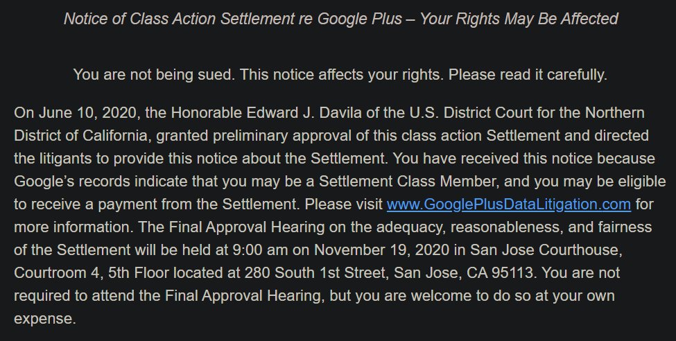MansourTreehous's tweet image. I just received this email from google itself.

I am definitely choosing option 1: Submit a Claim Form to Be Eligible for a Cash Payment

You should as well

#ddpForAll @ddpforall