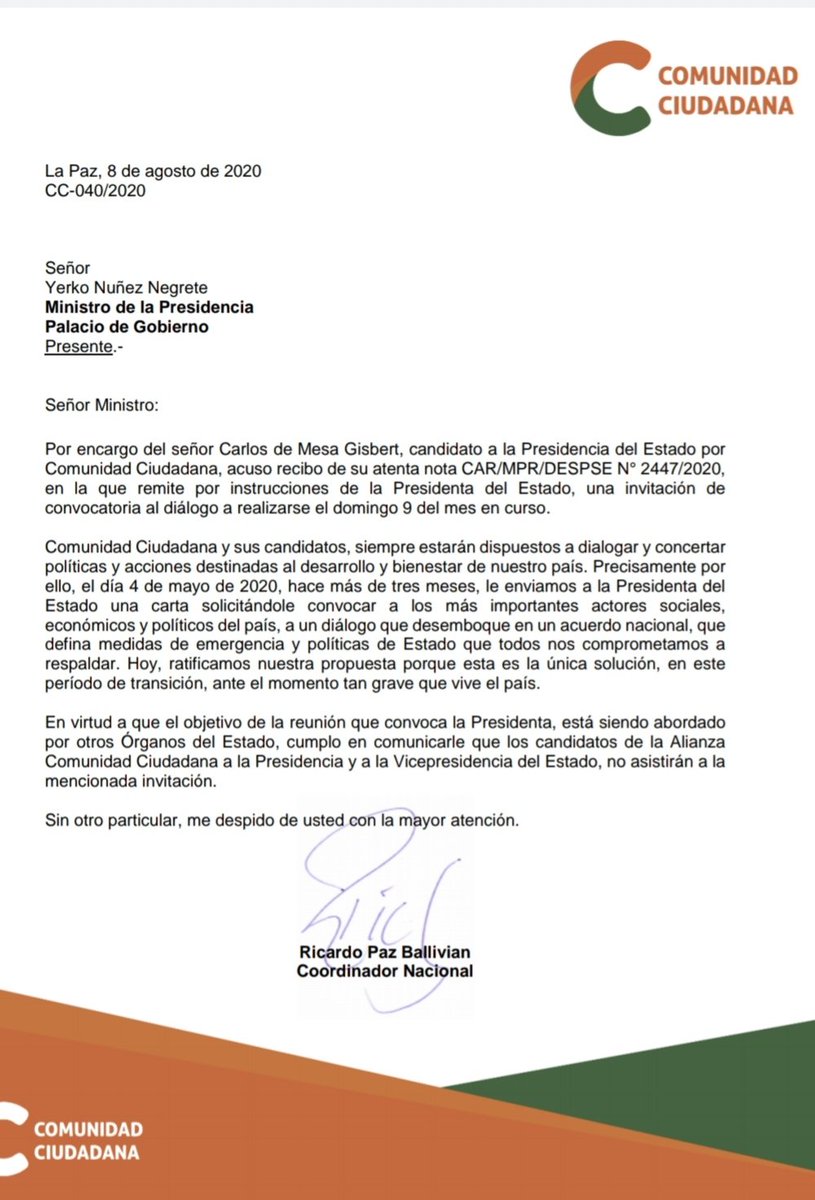YeryGuiteras's tweet photo. Carlos Mesa no irá al diálogo convocado por el gobierno para este domingo. https://t.co/JAK7V7ihzx