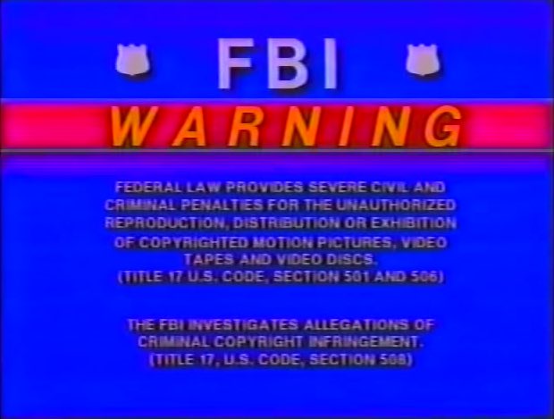 Fbi Warning Blue - Blue Fbi Warning Screen Walt Disney Home Entertainment