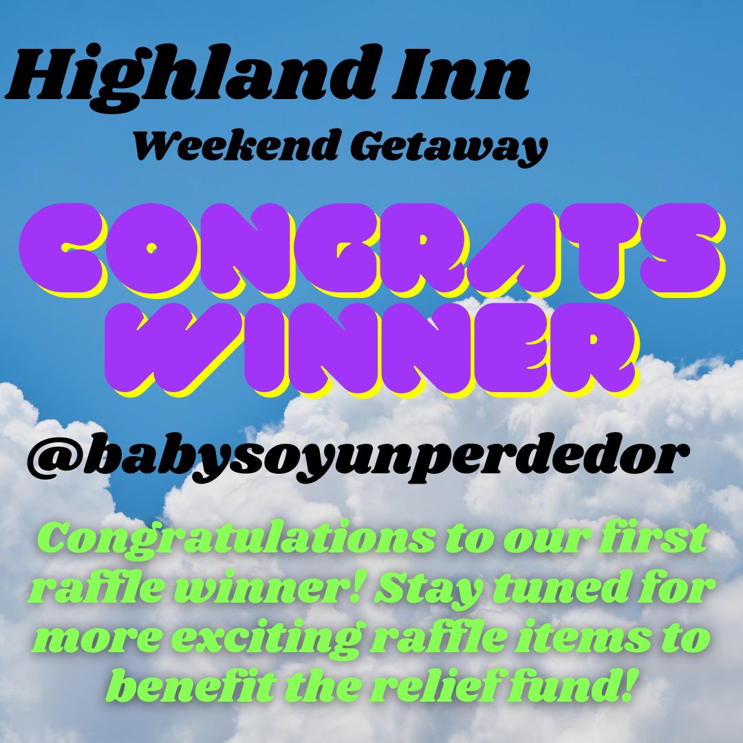 ShiftChangeATL's tweet photo. Congratulations to our first raffle winner who won the weekend stay at the @highlandinn! Thanks to everyone who bought tickets, your support is going directly to restaurant workers who have applied to our relief fund. Please stay tuned for more exciting raffle items! https://t.co/goX3syo9qq