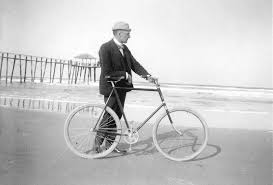 Next is Warren G. Harding. Often voted the worst President in history, he was at least riding his bike to check out Daytona Beach in 1905.
