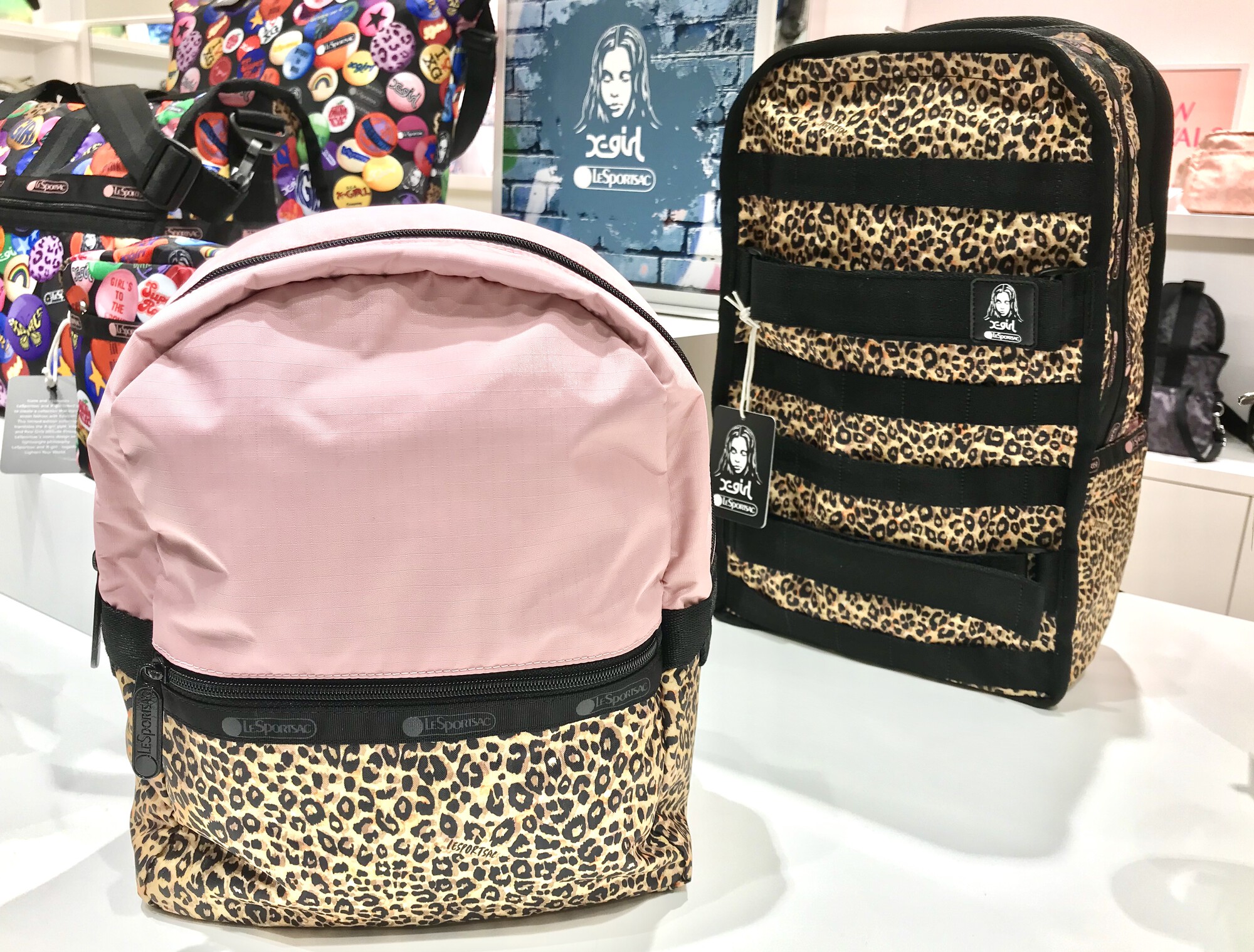 LESPORTSAC X-girl コラボ リュックサック レオパード柄