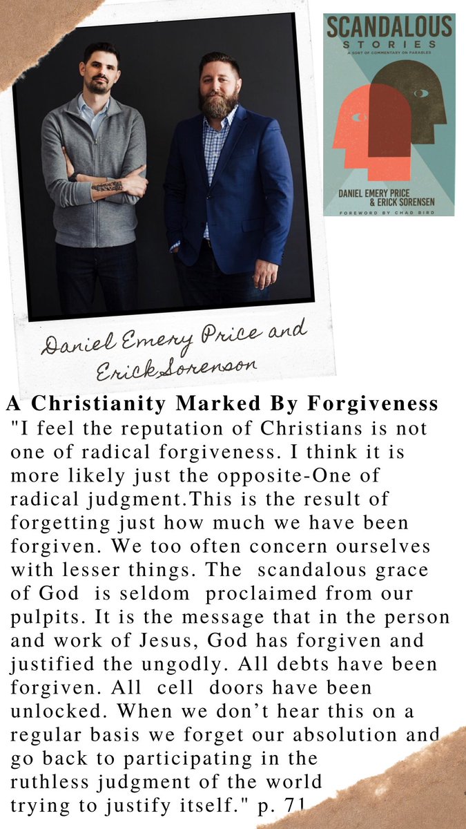 SJEP_115's tweet photo. This has been a great read! Definitely check out "Scandalous Stories: A Sort of Commentary on the Parables" by @danemeryprice and
@pastorerick, forward by
@birdchadlouis
@1517
#forgiveness #Grace #mercey #jesus #Christ #absolution #jesuschrist #Scandalous https://t.co/HaVFDmDnQB