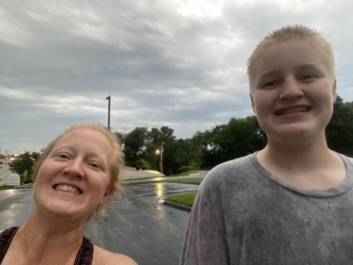 WalktheMom's tweet photo. Tallest: It’s going to rain.

Tallest, 5 hours later: See, told you.

Me, an hour later: Let’s go for a walk!

20 minutes in, it starts raining. We keep walking as a little rain doesn’t hurt anyone. The next 30 minutes I receive a lecture on acid rain.

Gotta love him!  💙💙💙 https://t.co/VOMd8BieKN