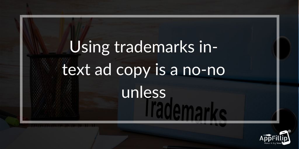 appfillip's tweet photo. Using trademarks in text ad copy is a no-no unless, of course, you own them. You can, however, bid on terms relevant to your business. #marketing #digitalmarketing #appstore #ios #android #mobileapps #Aso #growthhacking #appinstalls #indiedevs #gamedev #Apple #socailsharing https://t.co/OEoVJHEvmV