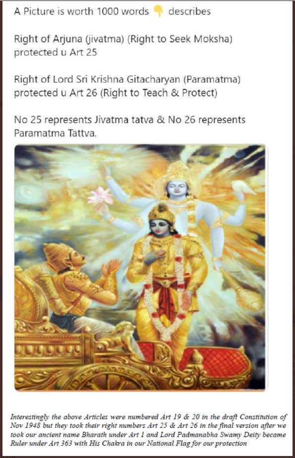 csranga's tweet photo. How Lord Shri Rama not only ensured protection of His pious purpose of incarnation but also that of all Hindu Deities thru protection u Art 26 the objective of Lord Chilkur Balaji Deity's rep to His Excellency @rashtrapatibhvn  is explained in this thread 
https://t.co/1aPBBsxb2G https://t.co/p58btaJOC3