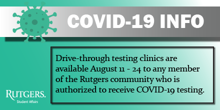 RUStudentHealth's tweet photo. If you have been authorized to receive testing, you will receive a message from Student Health, Occupational Health, or your department with testing instructions.

Find clinic times and locations at https://t.co/Ju9h5XASge. https://t.co/n8x7lNgvkz
