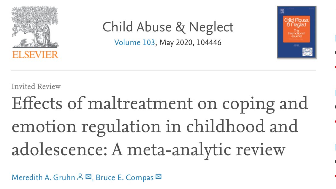 Meredith Gruhn, PhD (@meredithgruhn) on Twitter photo Recent meta-analysis published in Child Abuse & Neglect (<a href="/ELSpsychology/">Elsevier Psychology</a>) highlighting how early-life trauma impacts the way that kids conceptualize and respond to stress Recent meta-analysis published in Child Abuse & Neglect (<a href="/ELSpsychology/">Elsevier Psychology</a>) highlighting how early-life trauma impacts the way that kids conceptualize and respond to stress
