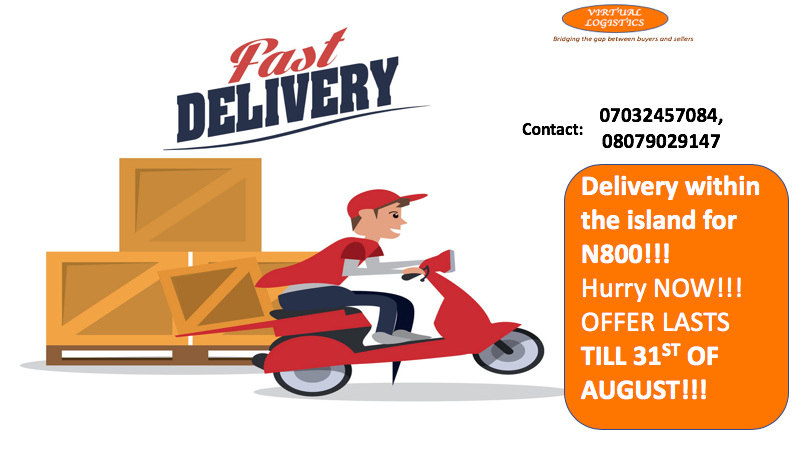 virt_logistics's tweet photo. Promo!! Promo!! we are now picking up and dropping off on the island for just N800!!! call us today!!! This is valid till the end of august!! https://t.co/d8HlMCXl6s