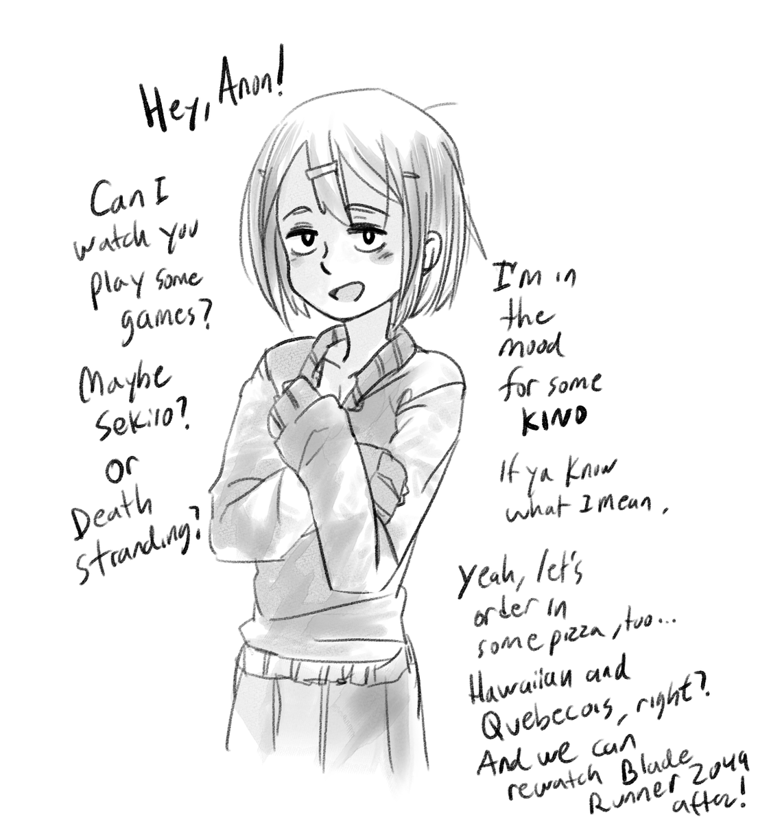 Excellent Taste gfGames, movies, food -- pure kino. You better not let her go or you'll be doomed to spend your days with a True Crime and Bachelor GF!!