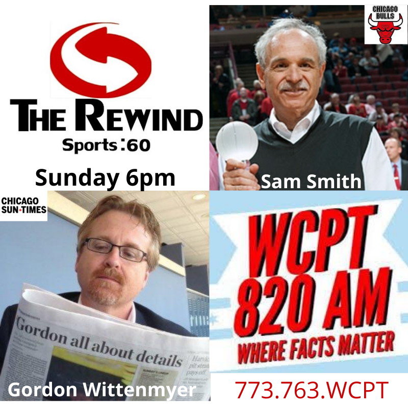 1realjerryriles's tweet photo. #TRS60 Sunday Guests: Sports Scribes @SamSmithHoops @chicagobulls &amp; @GDubCub @Suntimes will join @TheRewindSports panel of @LaurenL_Cox , Dan "Marvelous" Marver, and @1realjerryriles to talk @NBA @NBAbubble2020 and @Cubs @Cardinals @MLB and @COVID19_USA_  6pm (CST) on @WCPT820 https://t.co/VxmYALOs8g