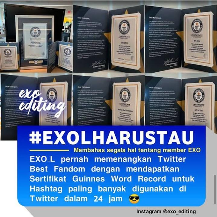 Ling041's tweet photo. Yaeeelahhhh
Kitaaa mahhh nggak sombong yakk 
Kita yg cuma dpt GUINNES WORD RECORD nggak ada apa"nye sama yg dpt lagunye yg diputer diRADIO 
Apalahhh daya kita ya #EXOL 
#EXO #EXOL #ExaEXOL️ #ExaBFFapologizetoEXOL #EXOL https://t.co/kO6gm8eRNI https://t.co/LNvLBmdL62