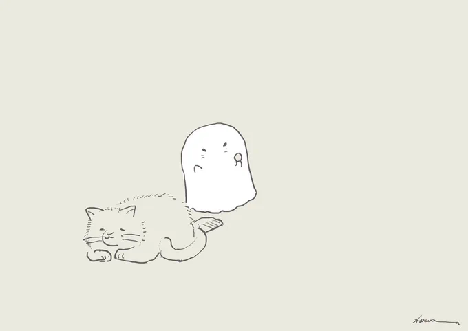 ねこだまができたおばけ Ghost made a ball of cat. 