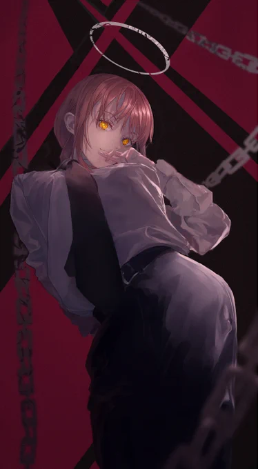 チェンソーマンのマキマさん描きました
#チェンソーマン  #マキマさん 