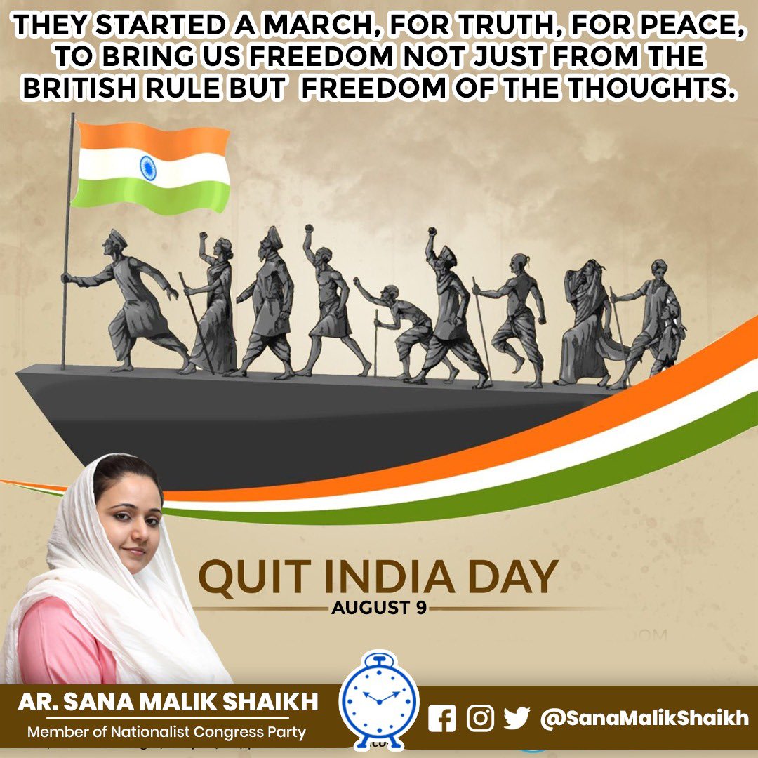 On the anniversary of the Quit India Movement, let us celebrate the day remembering the heroic courage and sacrifices made by freedom fighters for the dawn of independence. 

#QuitIndiaMovementDay #AugustKrantiDin