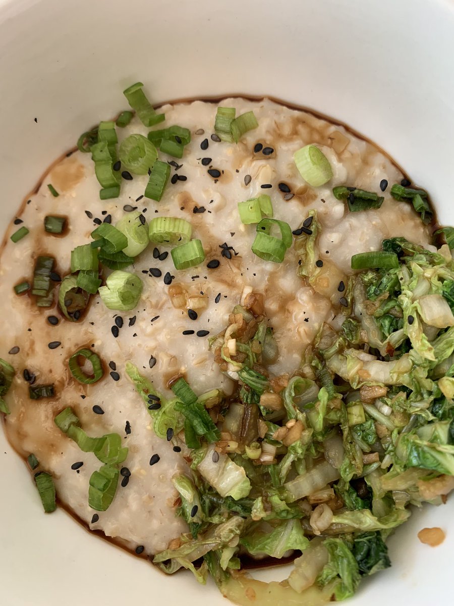 followingfresh's tweet photo. Who says oatmeal has to be sweet? Or that you have to follow a recipe? Always following in the footsteps of @LukasVolger making up savory breakfast oat bowls and using up leftover produce from the week! https://t.co/Lumm5Hq2UP