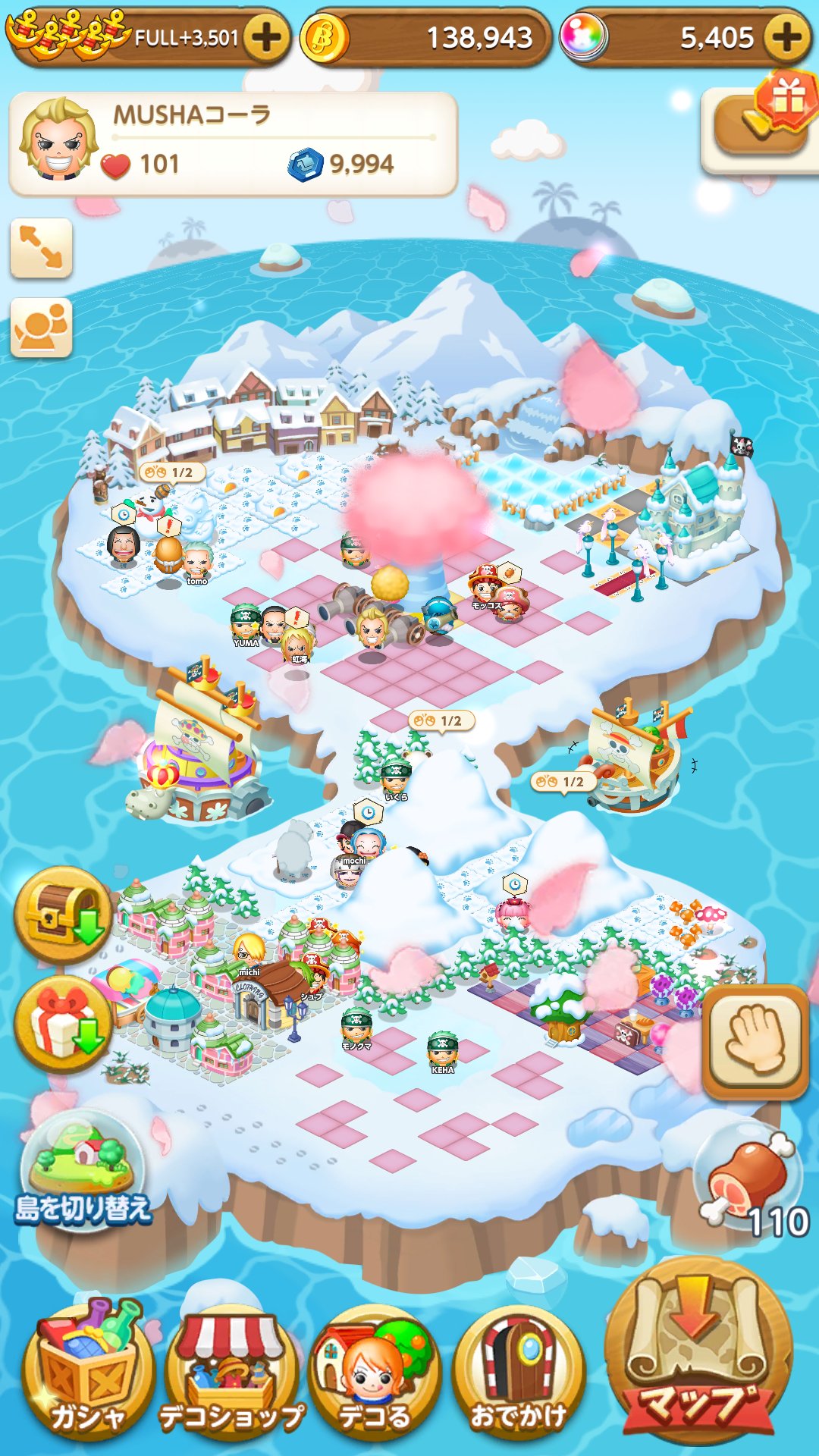 Tomokiya No Twitter サクラ王国 In デコレー島 ワポル独裁のドラム王国は 桜でいっぱいに ボンボンジャーニー Onepiece デコレー島 T Co Pfpggpn2mi Twitter