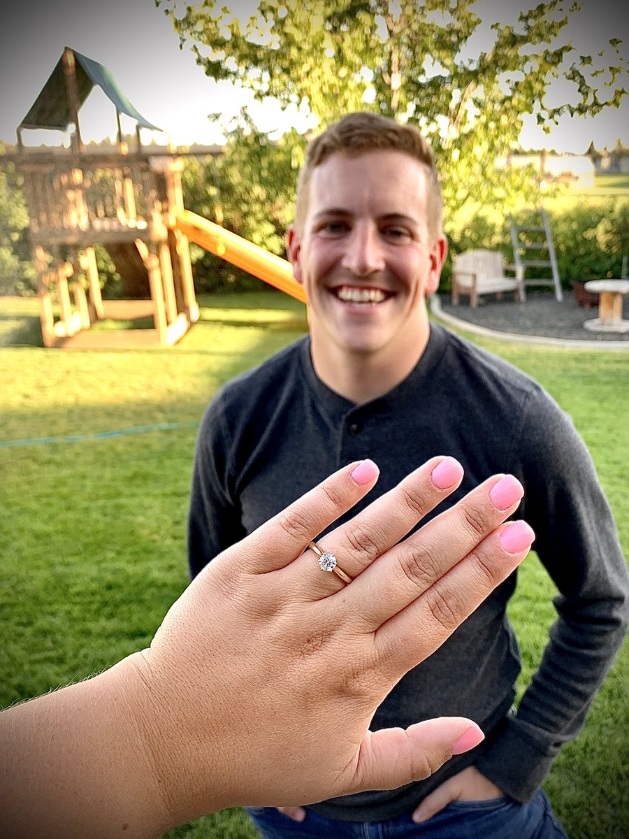 DLSmith93's tweet photo. Today I asked my best friend to marry me and against all odds she said YES. I absolutely could not be happier to know I’ll be by your side for as long as I live. 💍 #Engaged https://t.co/UDRLWMW2M9
