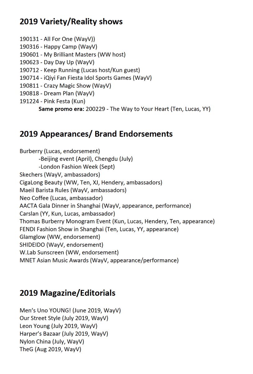 Label V was created to give WayV access to opportunities SM couldn’t as a Korean company. But the extent of promotions for an idol group at WayV’s level are brand sponsorships, endorsements, variety shows, modeling and magazine editorials. And for some events, you need an invite