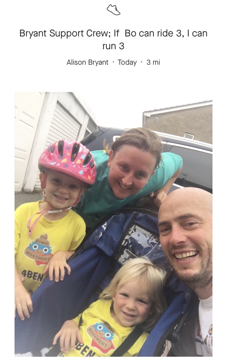 Bo wanted to ride with me today.Bryant support crew in full force 🥰 17/61
3 miles is a long way for little Bo,if you haven’t donated yet you can do here 

justgiving.com/fundraising/al…

Thank you for your continued support &amp; donations 💜 <a href="/DorothyHouseHC/">Dorothy House</a> <a href="/The_B_Movement/">TheBowelMovement</a> <a href="/bowelcanceruk/">Bowel Cancer UK</a>