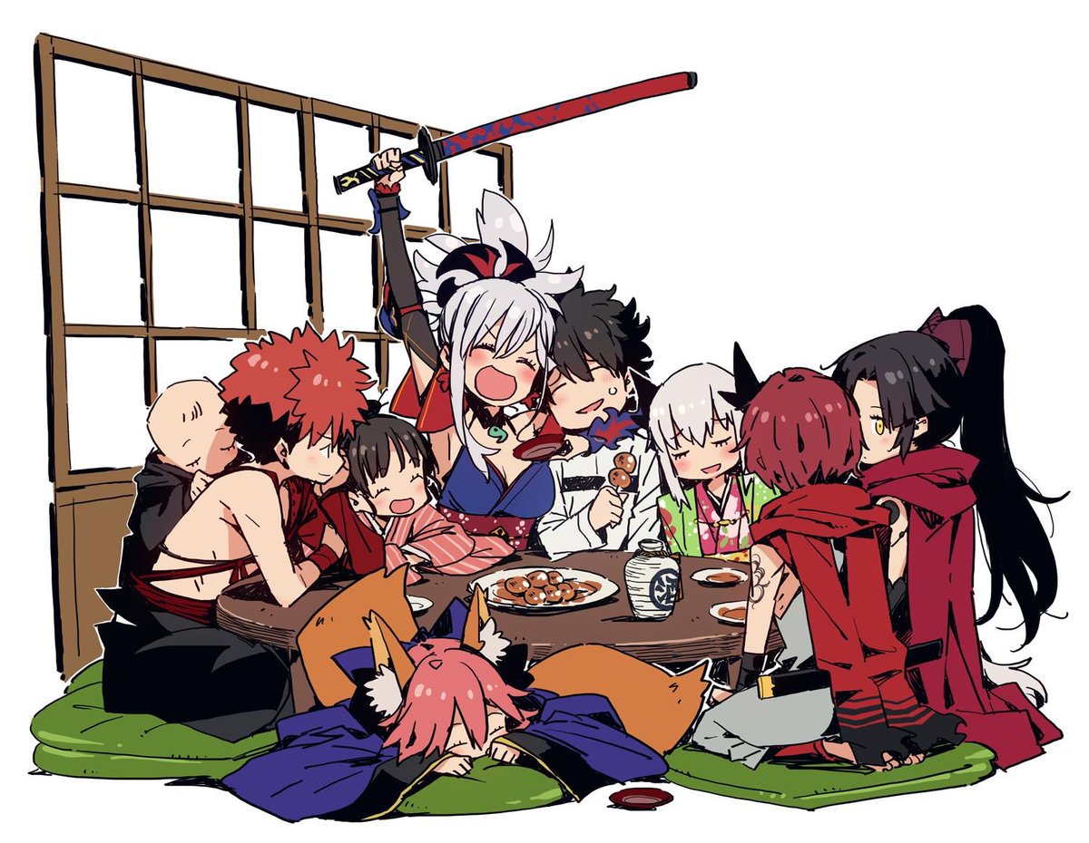 宮本武蔵(Fate) ,千子村正(Fate) ,キャスター(Fate/EXTRA) 「⤴️⤴️⤴️ 」|いみぎむるのイラスト