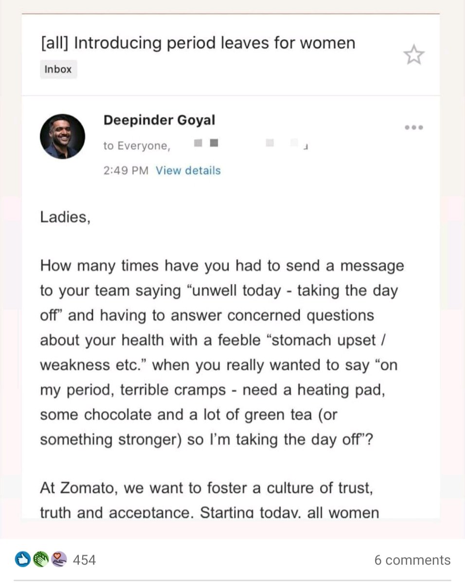dheerajsukumar's tweet image. Thanks @deepigoyal for implementing this. @Zomato take a bow #Zomato #EqualityForAll #workplaceequality #equality