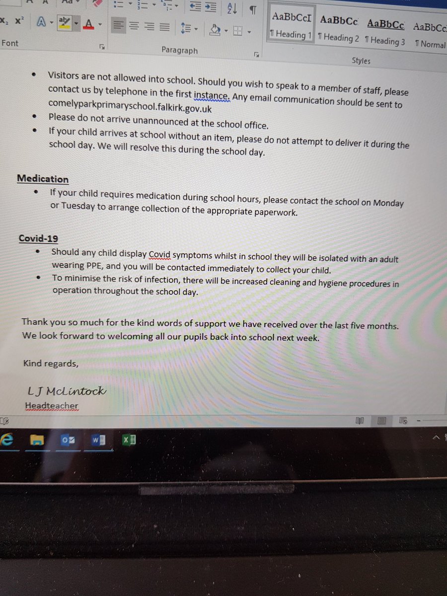 Please see below information about the reopening of school next week(Part 2).